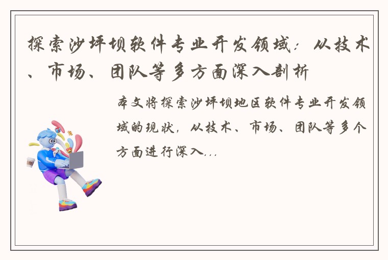 探索沙坪坝软件专业开发领域：从技术、市场、团队等多方面深入剖析